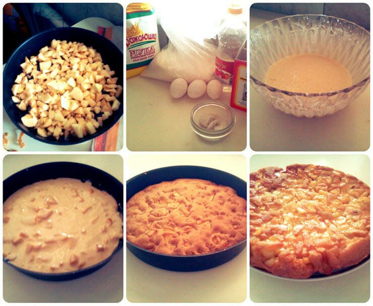 шарлотка с яблоками простой и вкусный рецепт