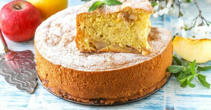 пирог шарлотка с яблоками рецепт в духовке